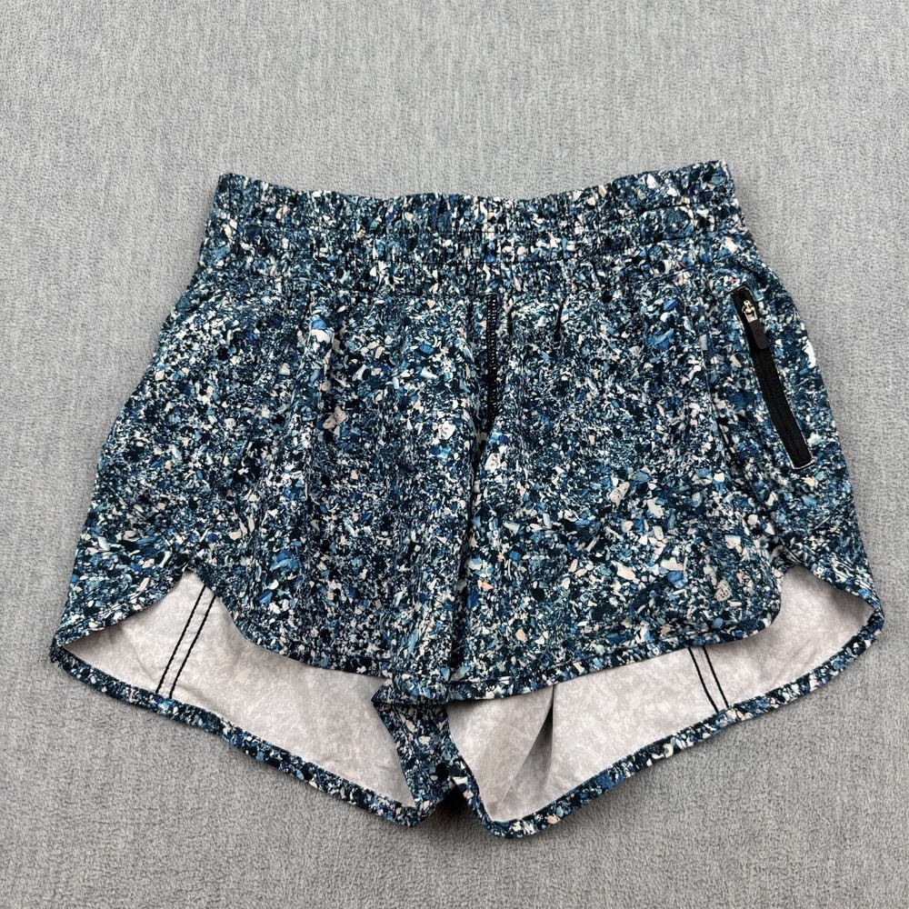 Lululemon Shorts Womens 6 Blue Track V 4" Seawheeze Tofino Activewear‎ Gym Run